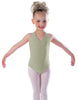 Solid Lycra Vneck Halter Leotard