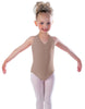 Solid Lycra Vneck Halter Leotard