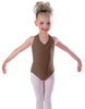 Solid Lycra Vneck Halter Leotard