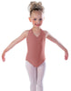 Solid Lycra Vneck Halter Leotard