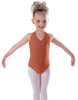 Solid Lycra Vneck Halter Leotard