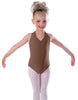 Solid Lycra Vneck Halter Leotard