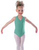 Solid Lycra Vneck Halter Leotard