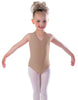 Solid Lycra Vneck Halter Leotard