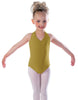 Solid Lycra Vneck Halter Leotard