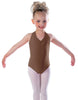 Solid Lycra Vneck Halter Leotard
