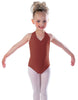 Solid Lycra Vneck Halter Leotard
