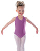 Solid Lycra Vneck Halter Leotard