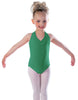 Solid Lycra Vneck Halter Leotard