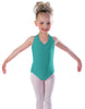 Solid Lycra Vneck Halter Leotard