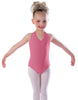 Solid Lycra Vneck Halter Leotard
