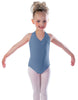 Solid Lycra Vneck Halter Leotard