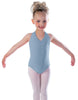 Solid Lycra Vneck Halter Leotard