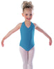 Solid Lycra Vneck Halter Leotard