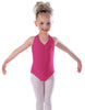 Solid Lycra Vneck Halter Leotard