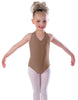 Solid Lycra Vneck Halter Leotard