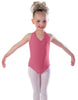 Solid Lycra Vneck Halter Leotard