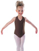 Solid Lycra Vneck Halter Leotard