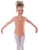Solid Lycra Vneck Halter Leotard