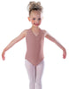 Solid Lycra Vneck Halter Leotard
