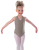 Solid Lycra Vneck Halter Leotard
