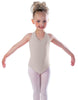 Solid Lycra Vneck Halter Leotard