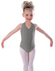 Solid Lycra Vneck Halter Leotard