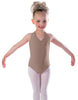 Solid Lycra Vneck Halter Leotard