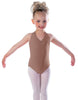 Solid Lycra Vneck Halter Leotard
