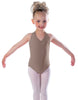 Solid Lycra Vneck Halter Leotard