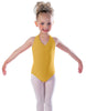 Solid Lycra Vneck Halter Leotard