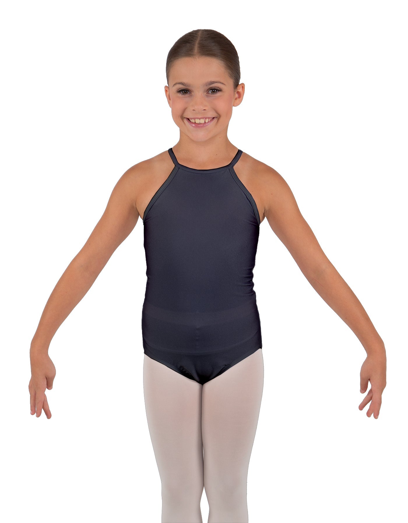 Solid Lycra Halter Binding Leotard