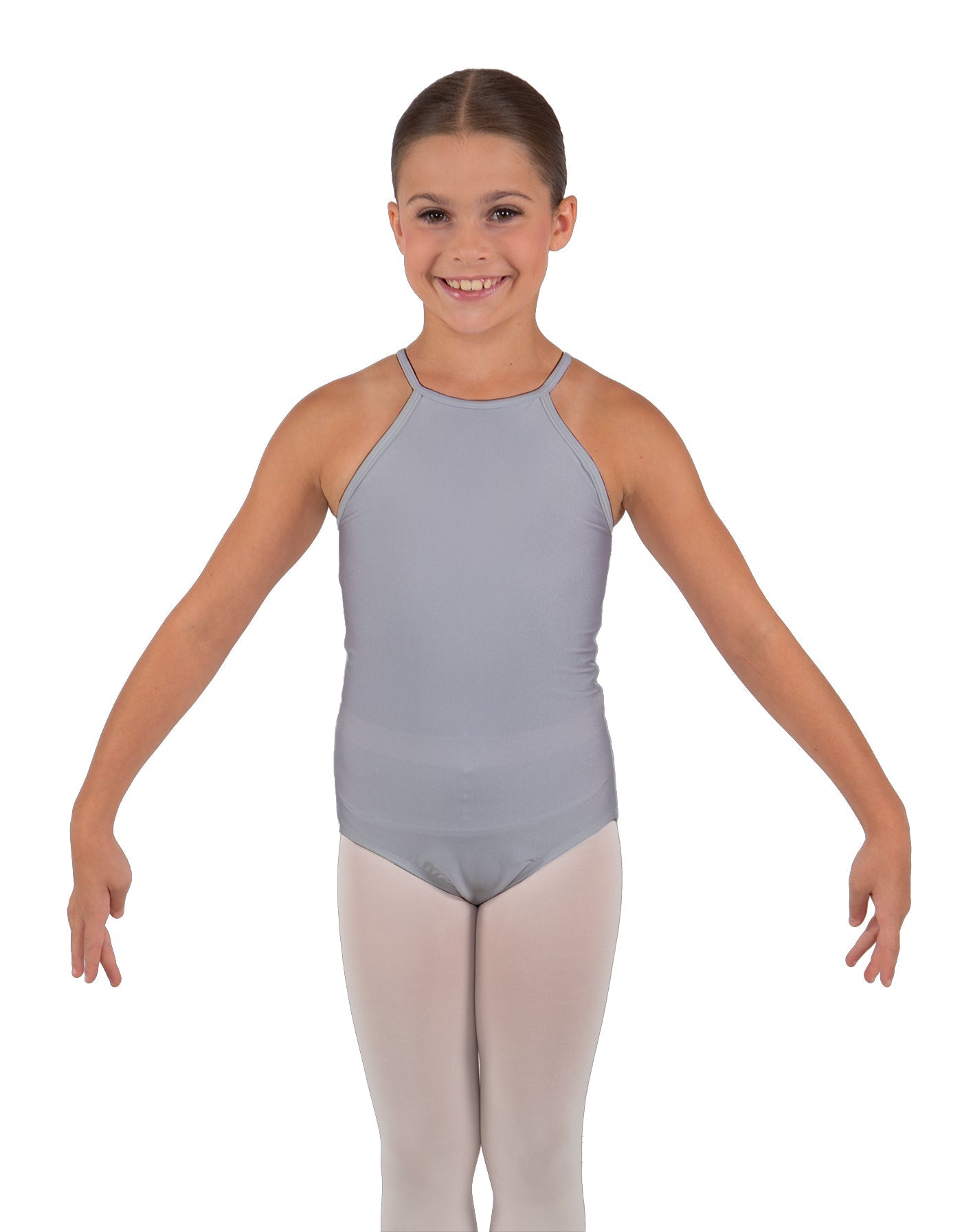 Solid Lycra Halter Binding Leotard