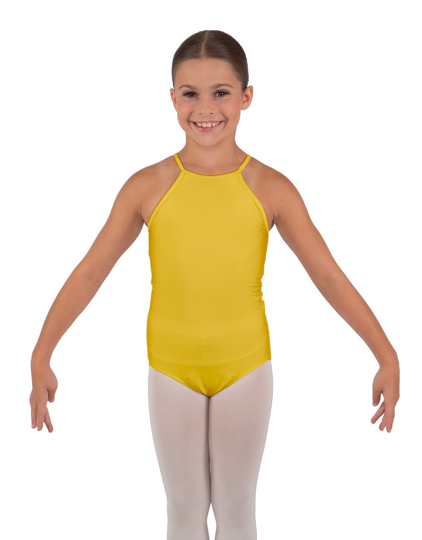 Solid Lycra Halter Binding Leotard