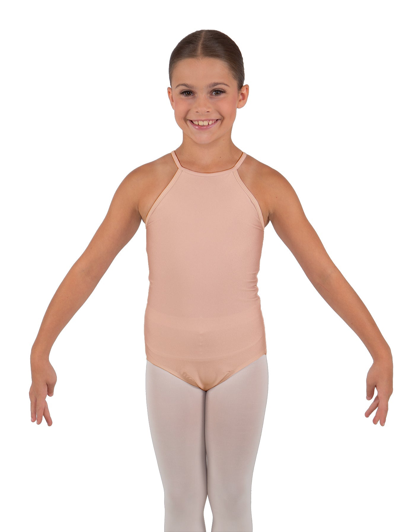 Solid Lycra Halter Binding Leotard