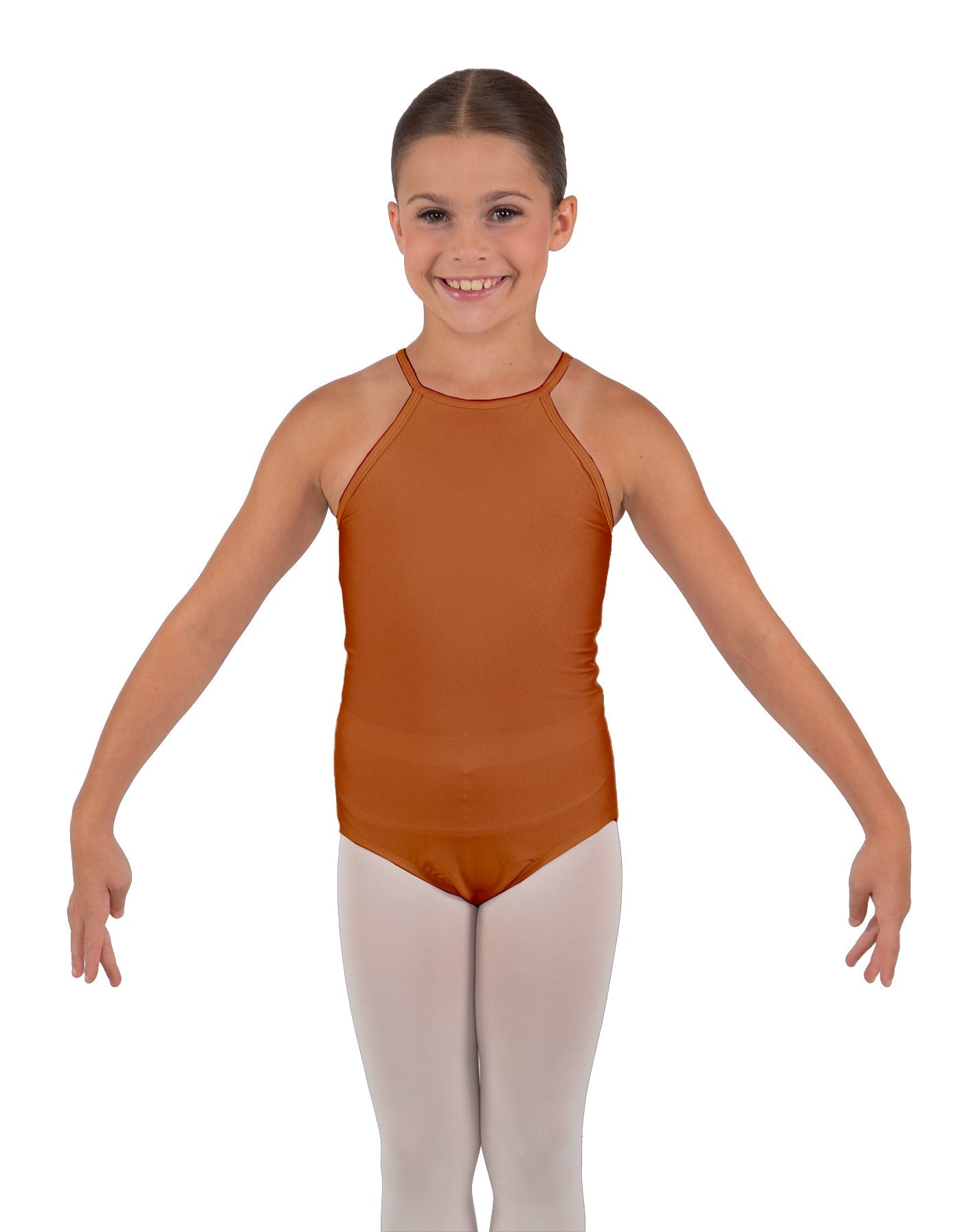 Solid Lycra Halter Binding Leotard