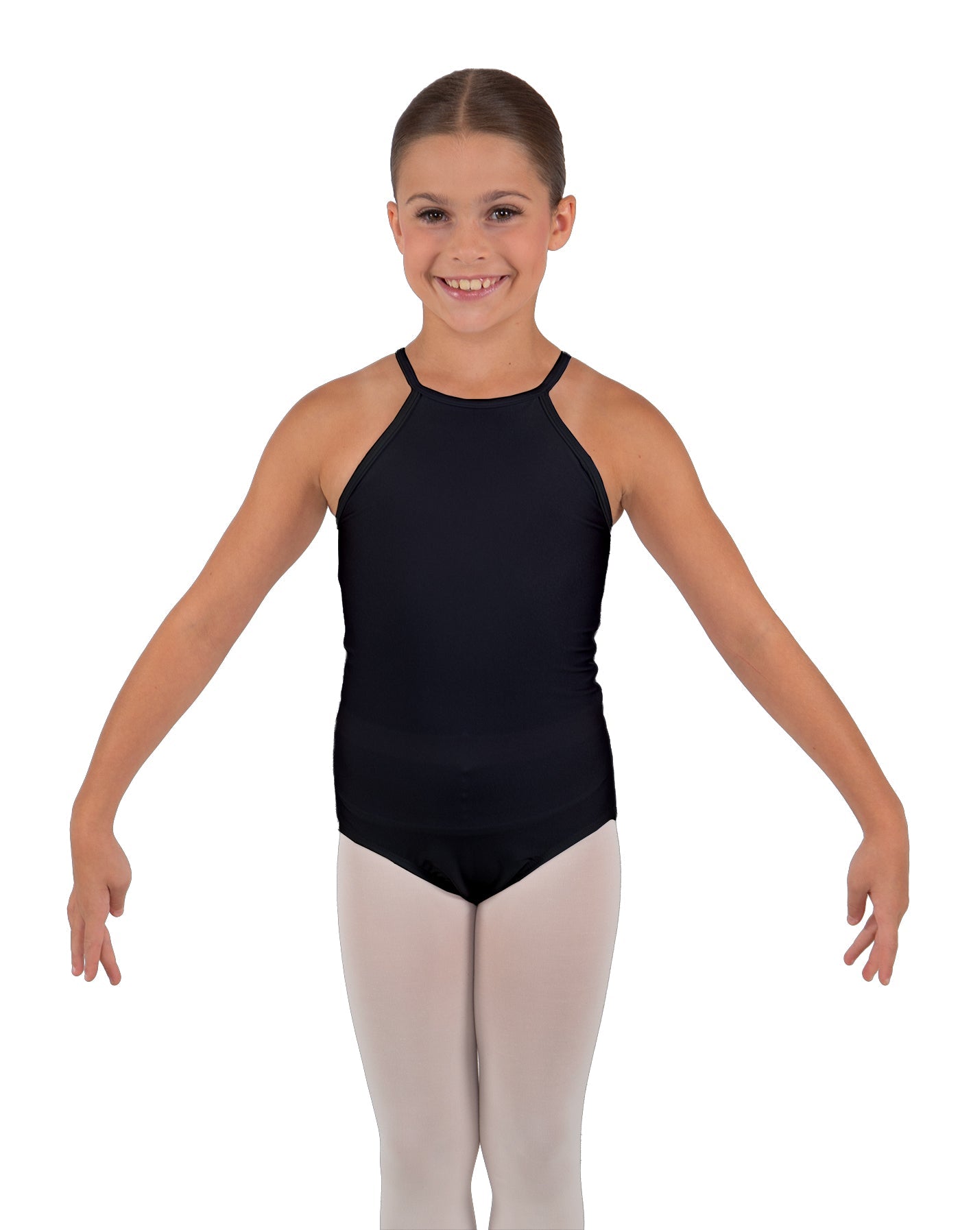 Solid Lycra Halter Binding Leotard