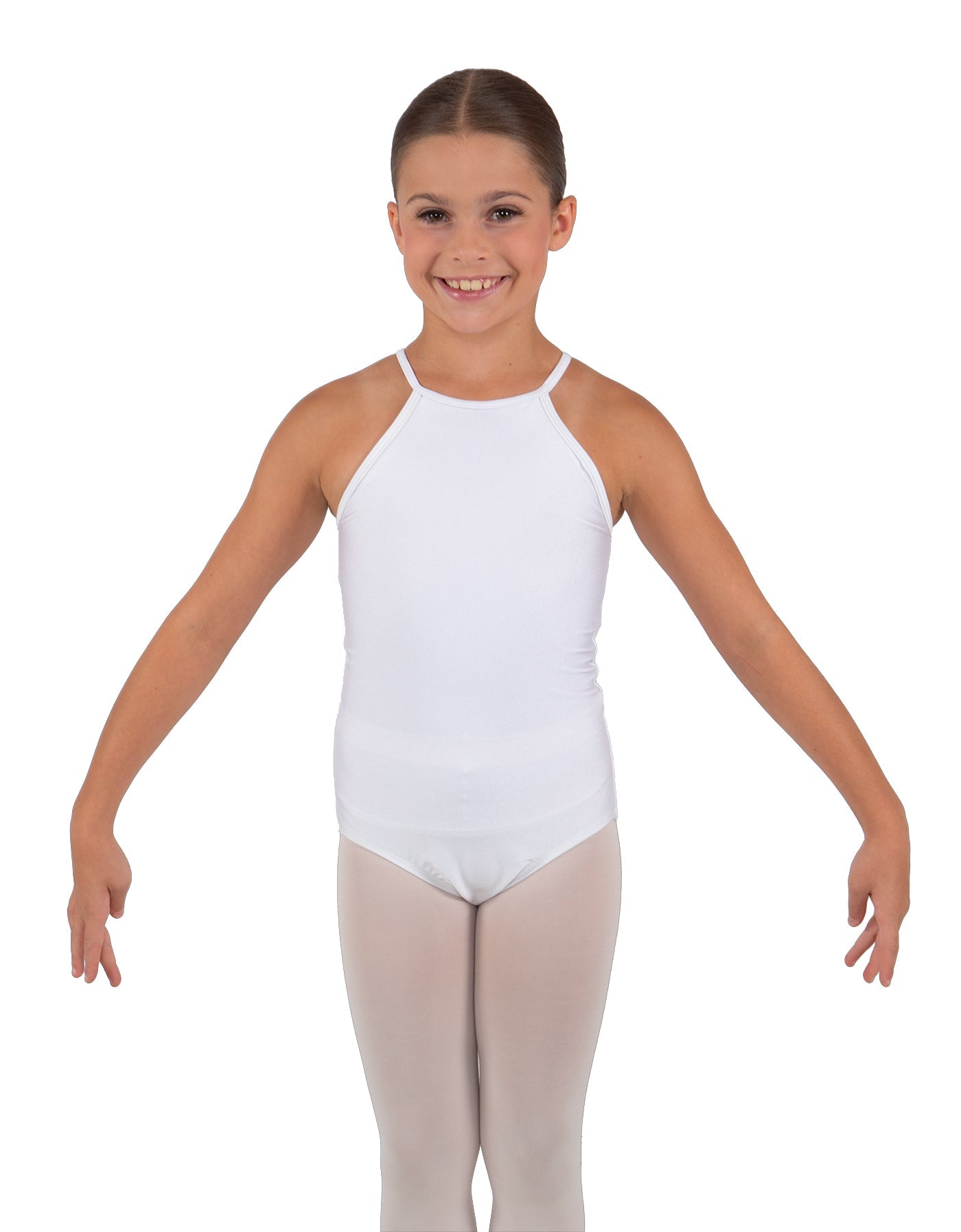 Solid Lycra Halter Binding Leotard