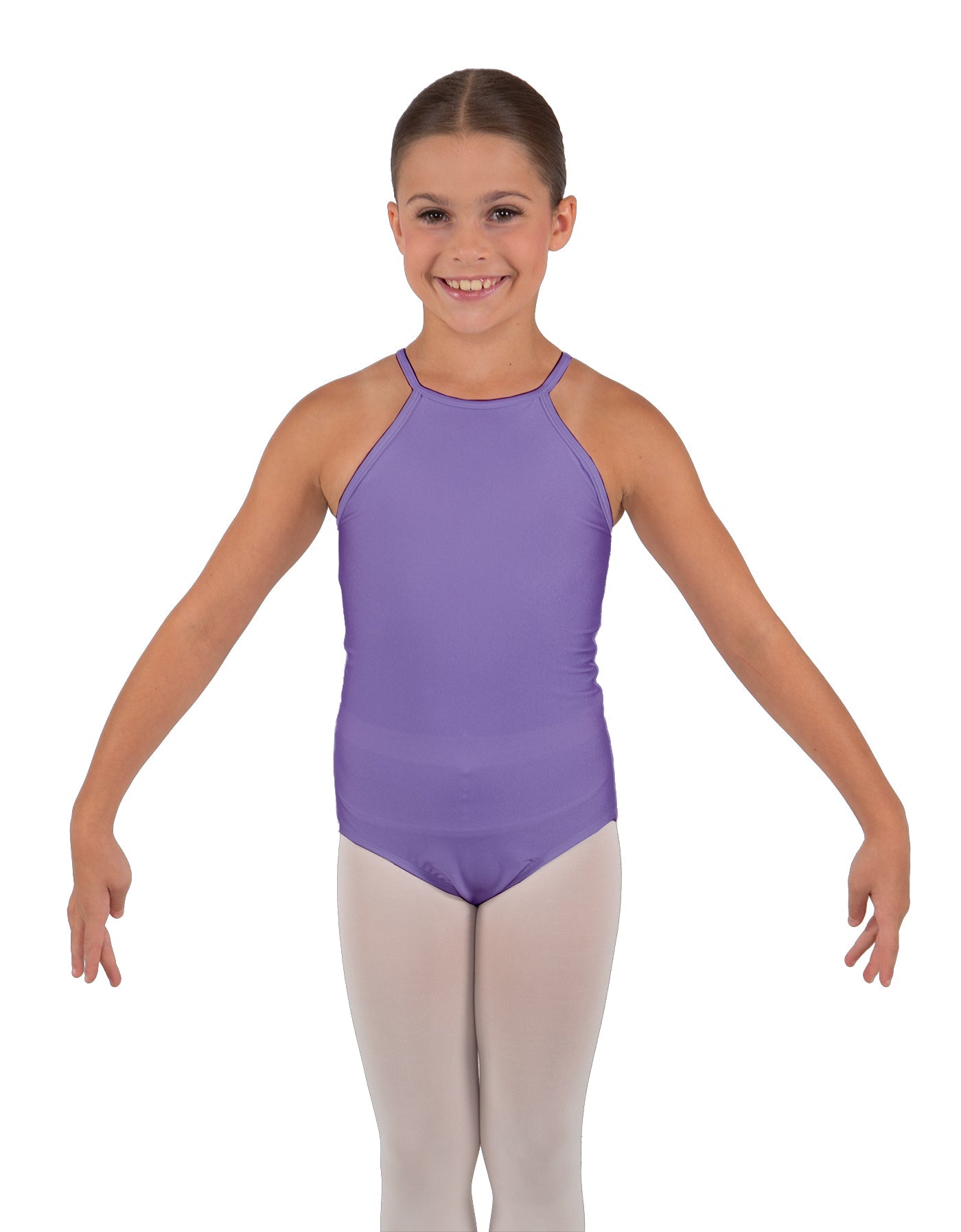 Solid Lycra Halter Binding Leotard
