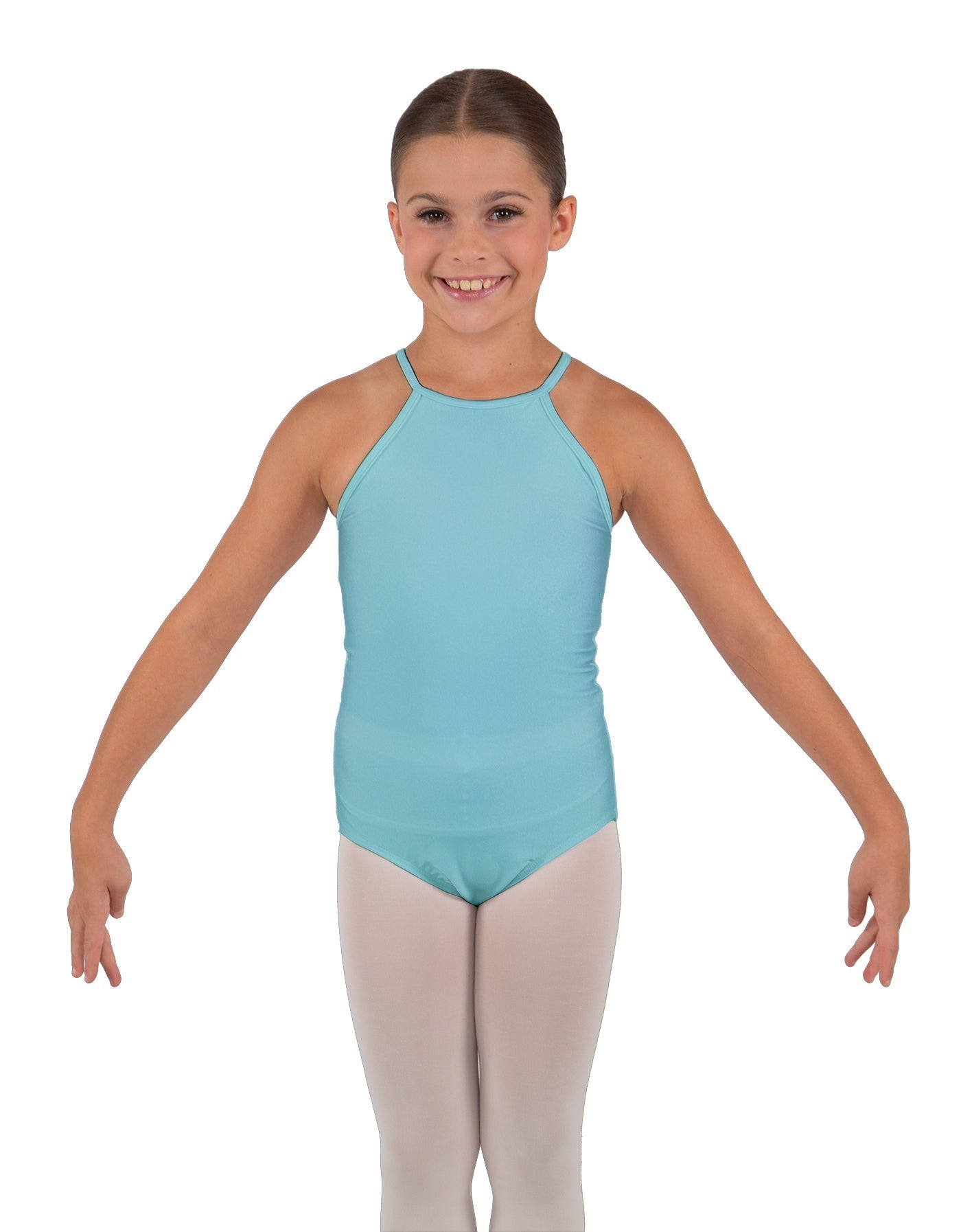 Solid Lycra Halter Binding Leotard