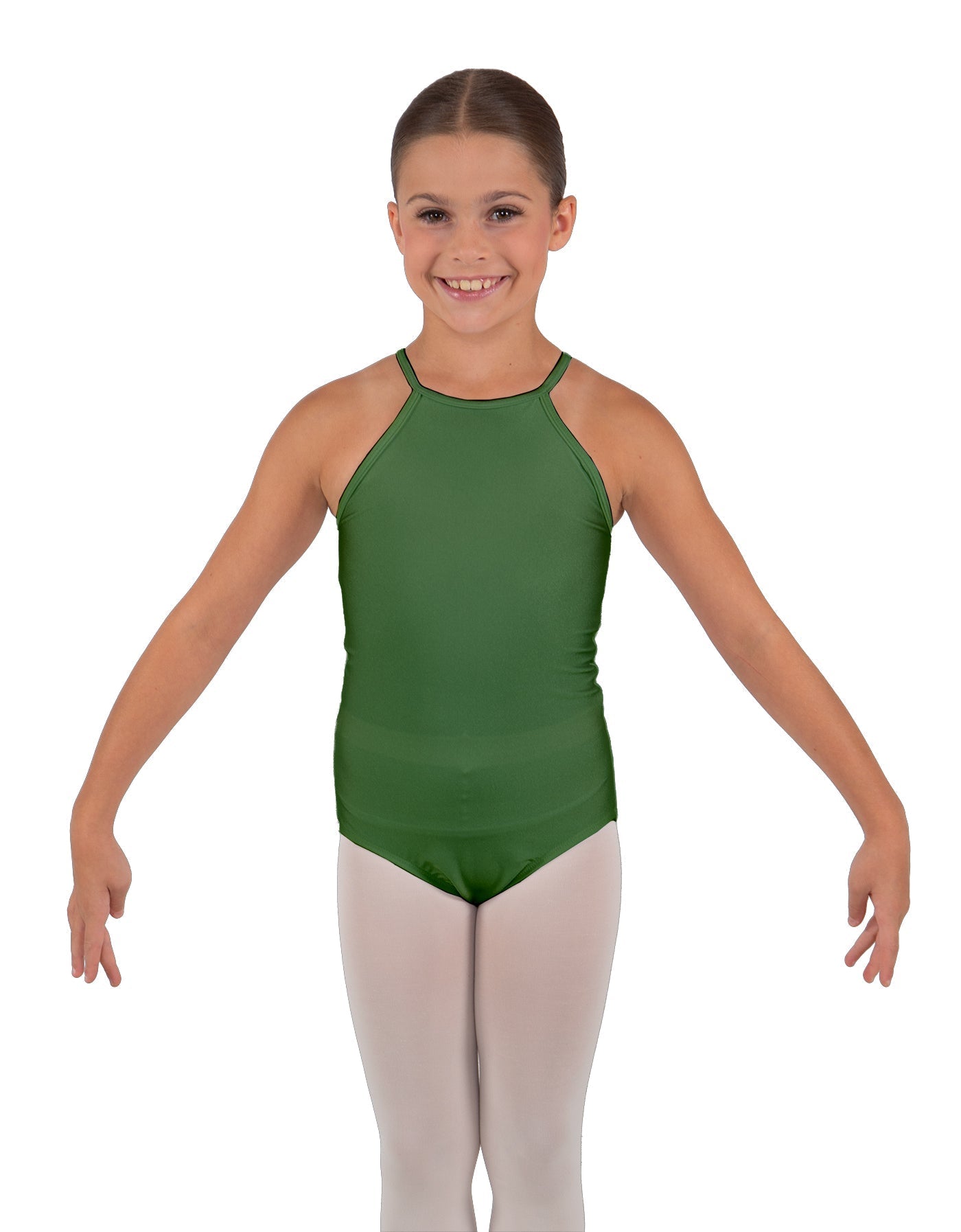 Solid Lycra Halter Binding Leotard