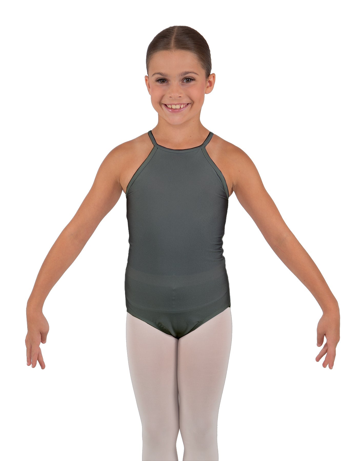 Solid Lycra Halter Binding Leotard