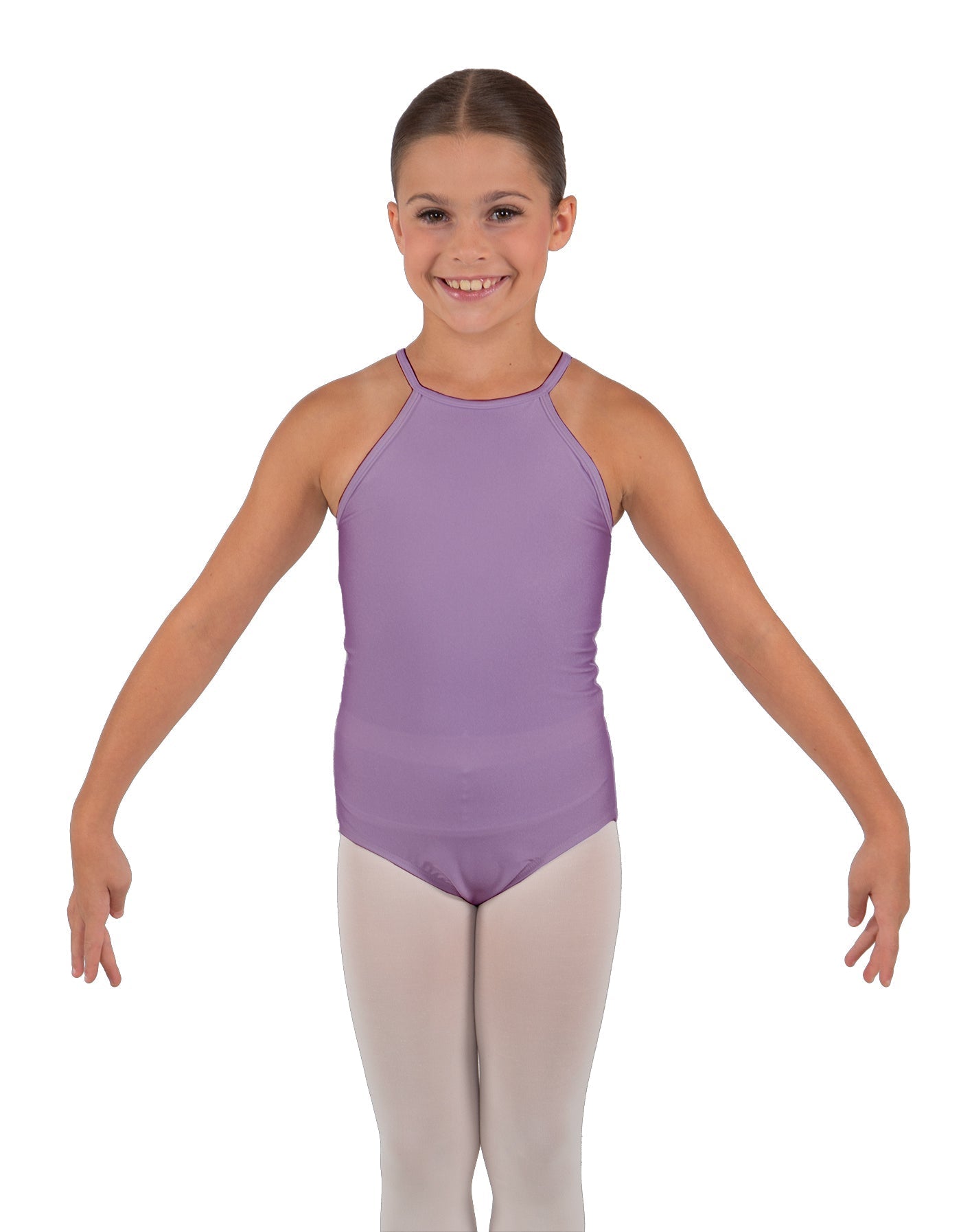 Solid Lycra Halter Binding Leotard