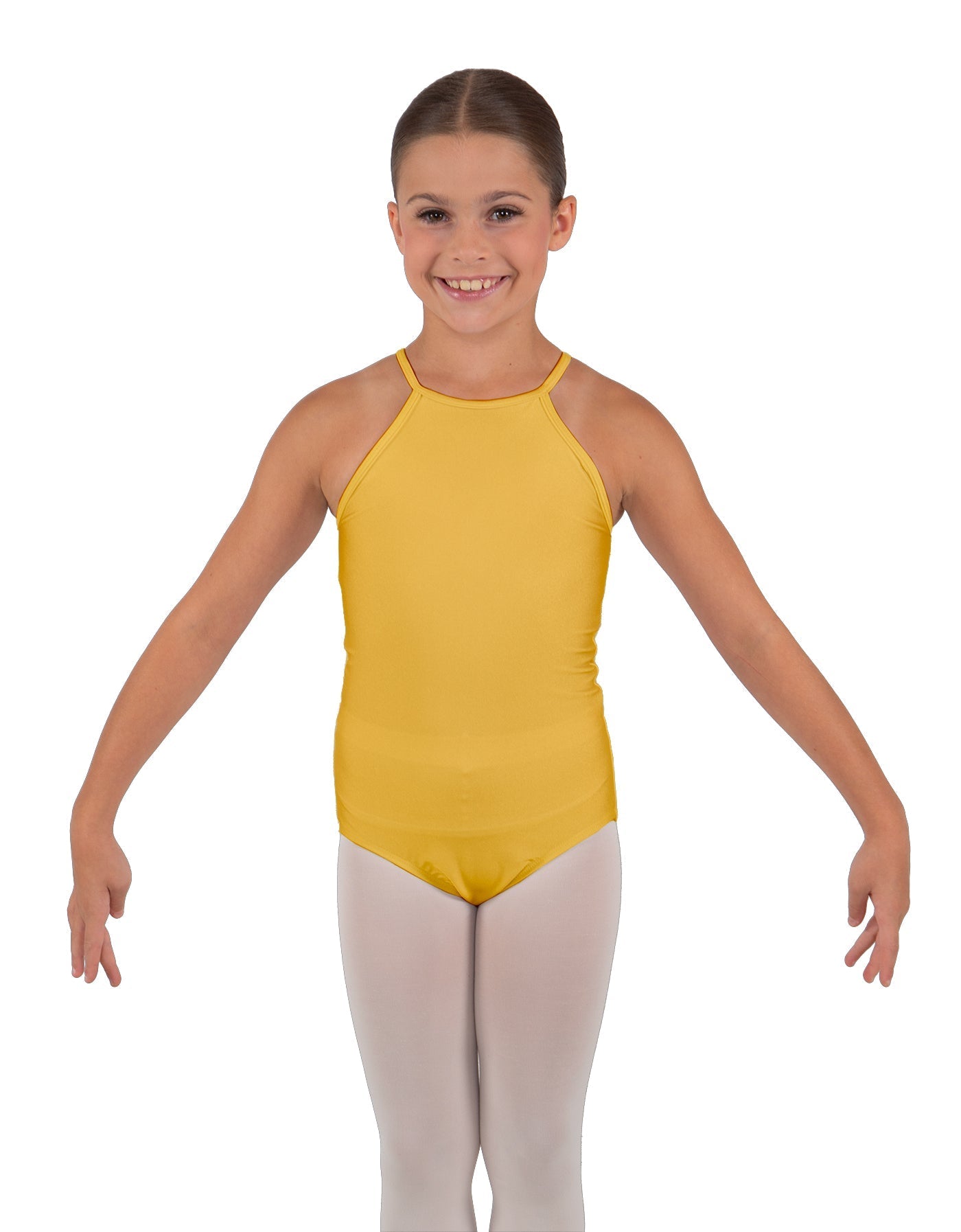 Solid Lycra Halter Binding Leotard