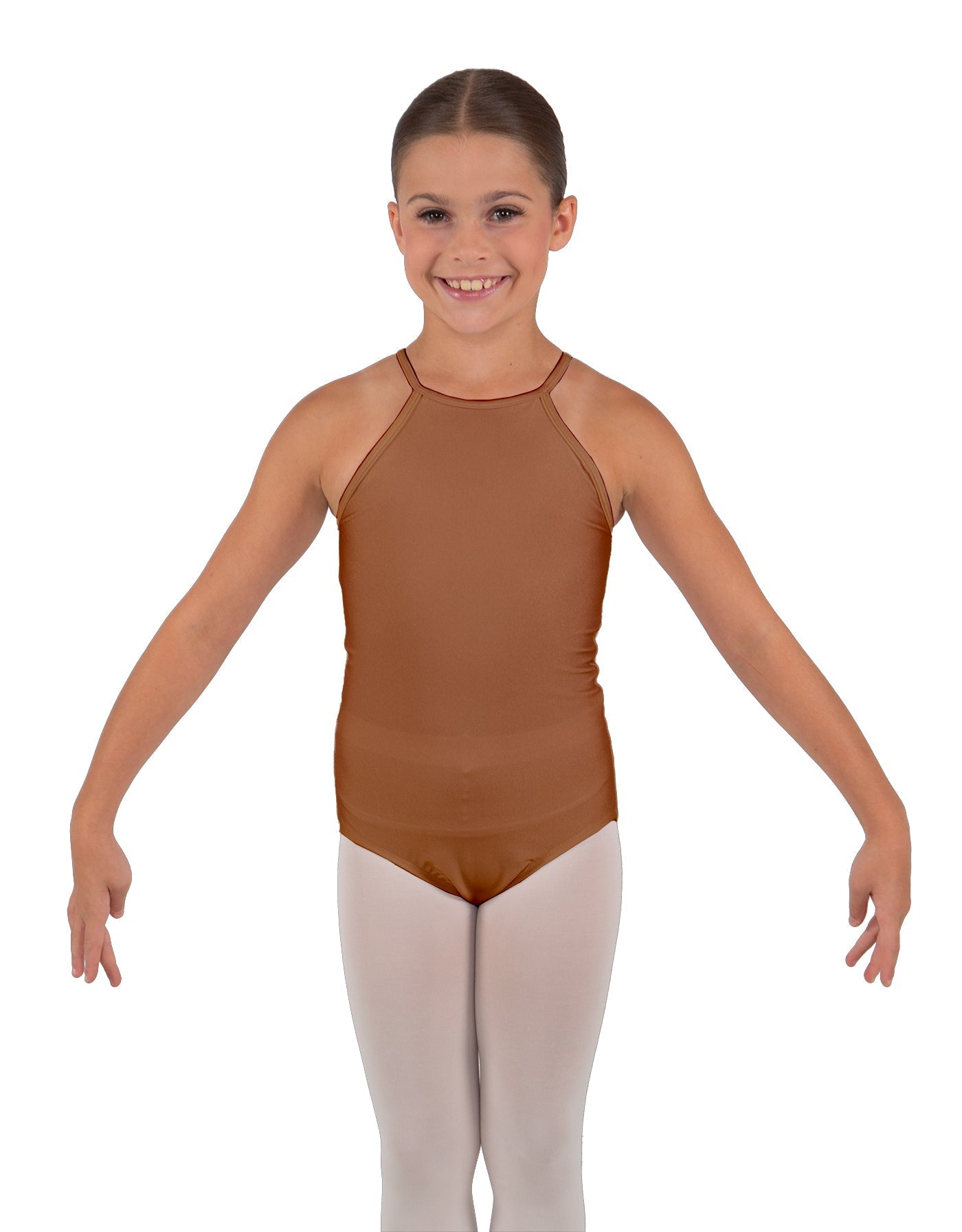 Solid Lycra Halter Binding Leotard