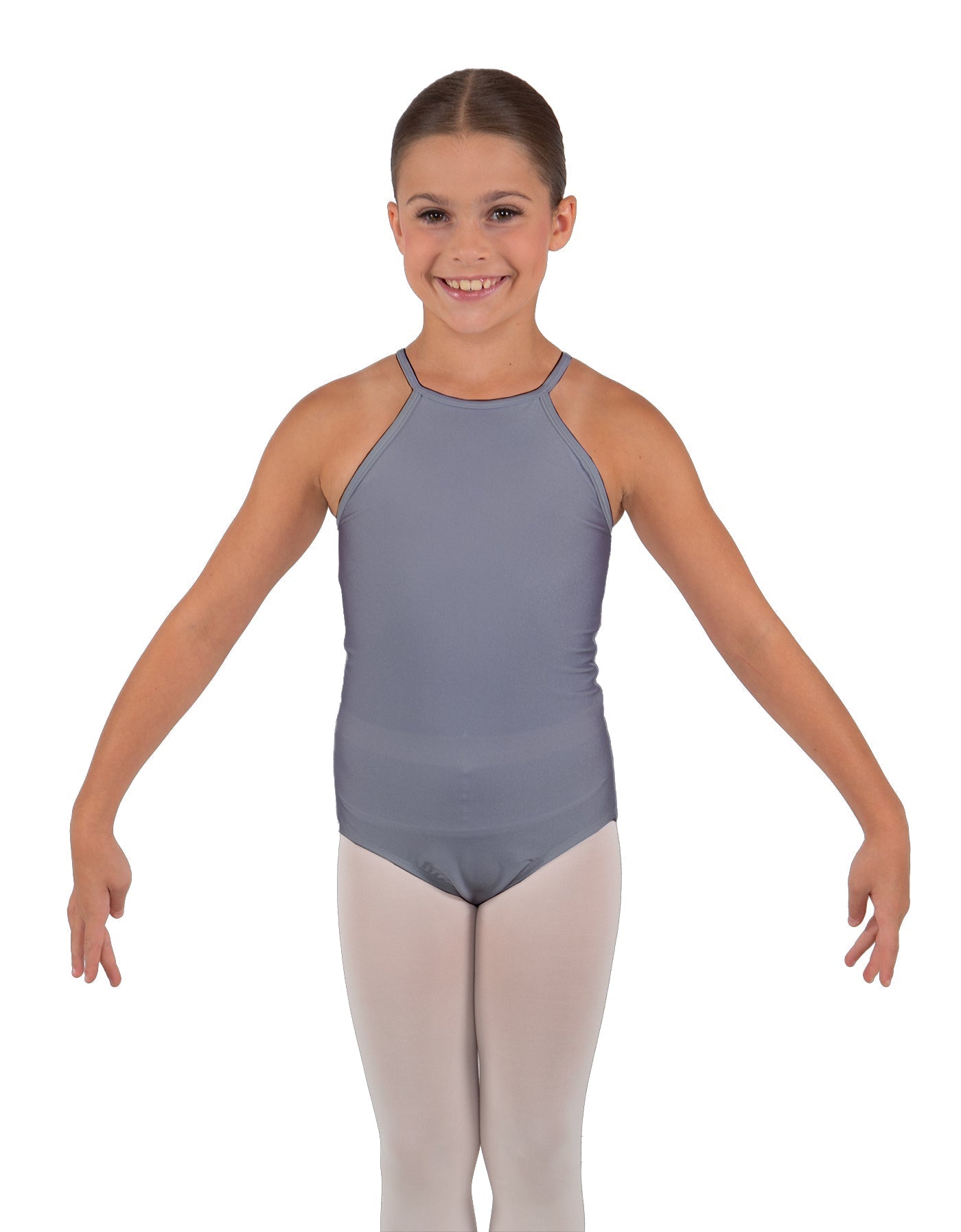 Solid Lycra Halter Binding Leotard