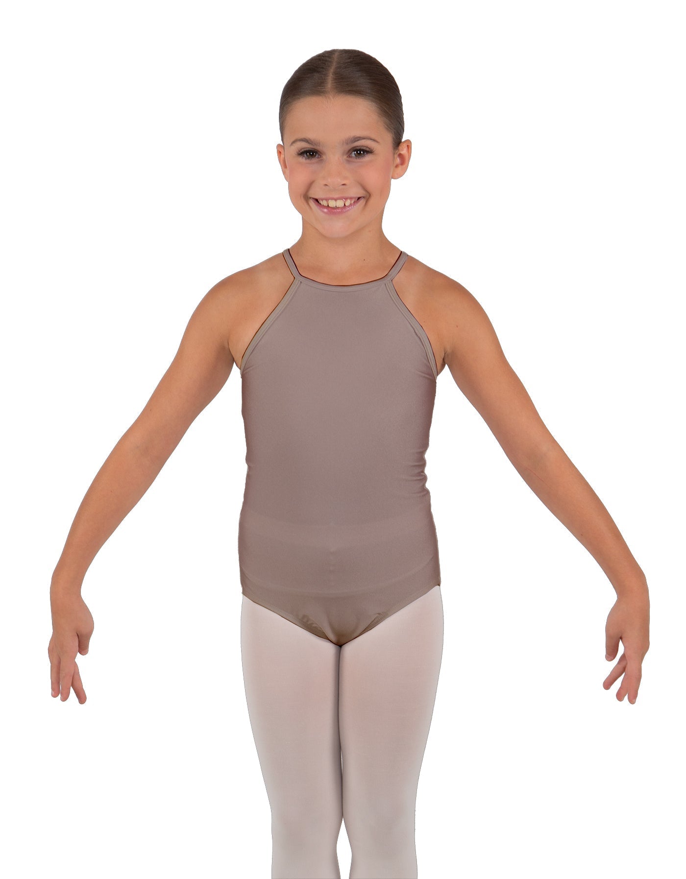Solid Lycra Halter Binding Leotard