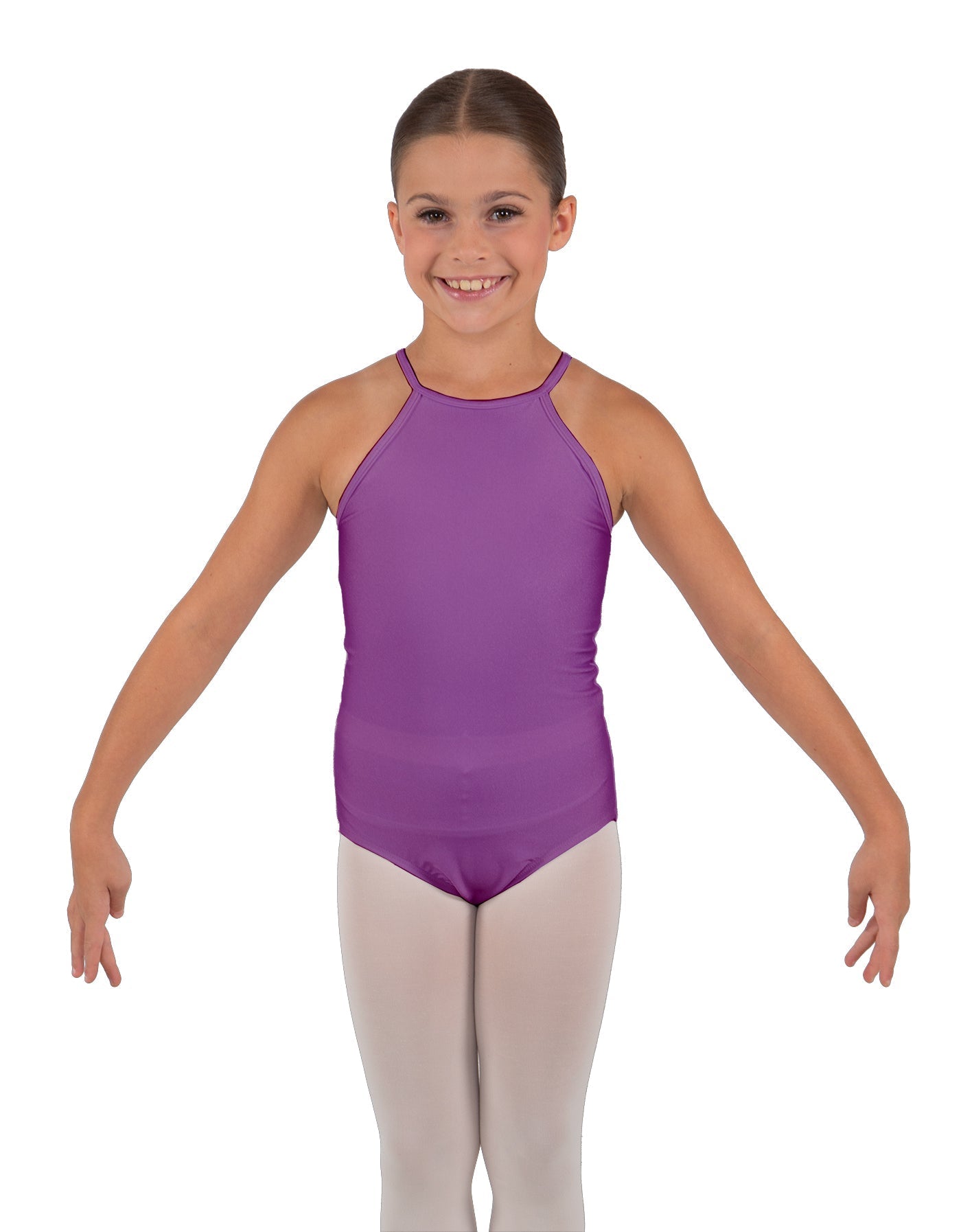 Solid Lycra Halter Binding Leotard