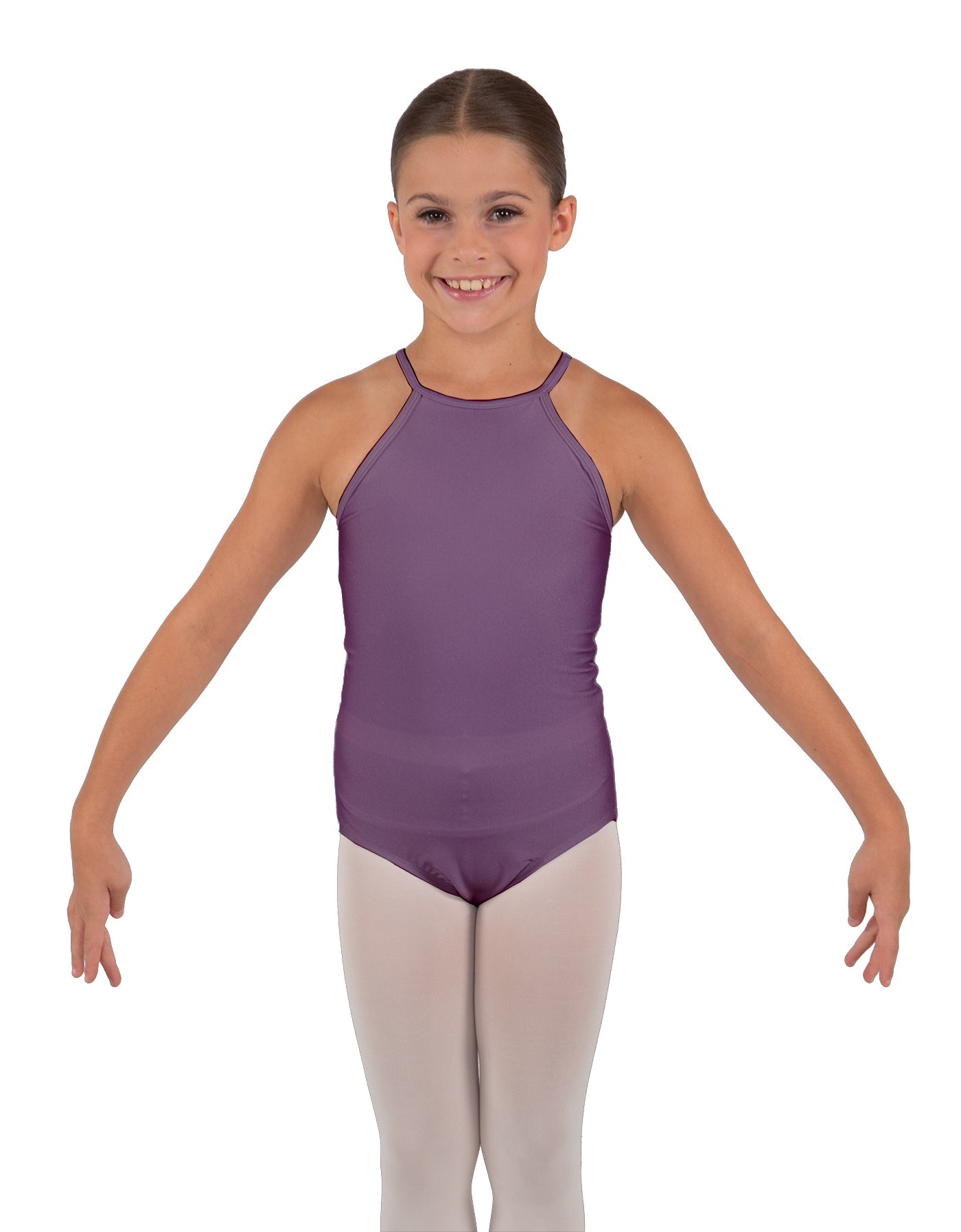 Solid Lycra Halter Binding Leotard