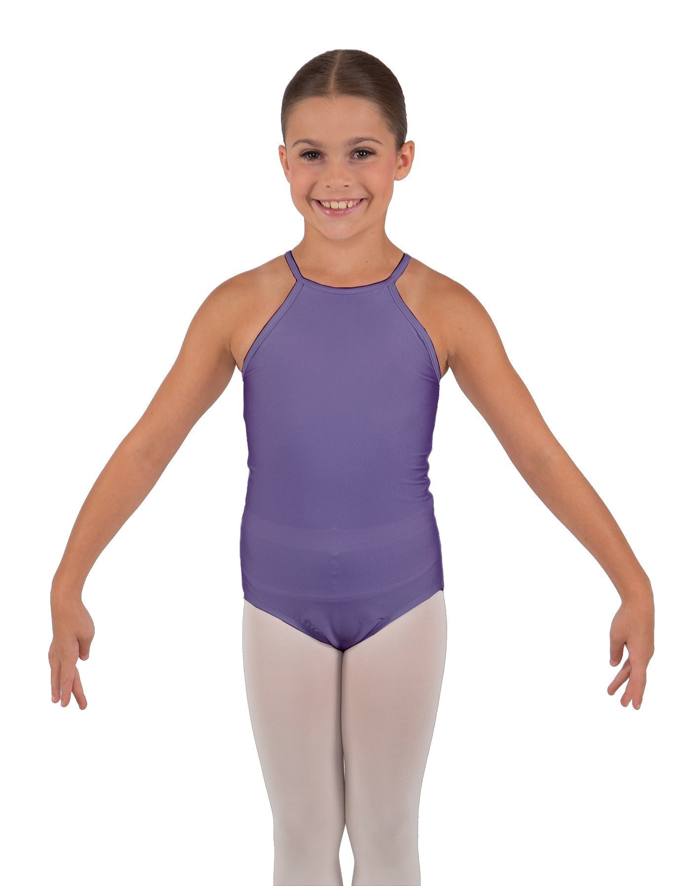 Solid Lycra Halter Binding Leotard